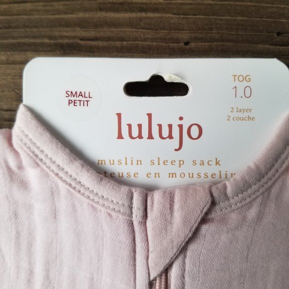 Lulujo Baby Muslin Sleep Sack - Ballet Slipper (S) - Picture 3 of 5